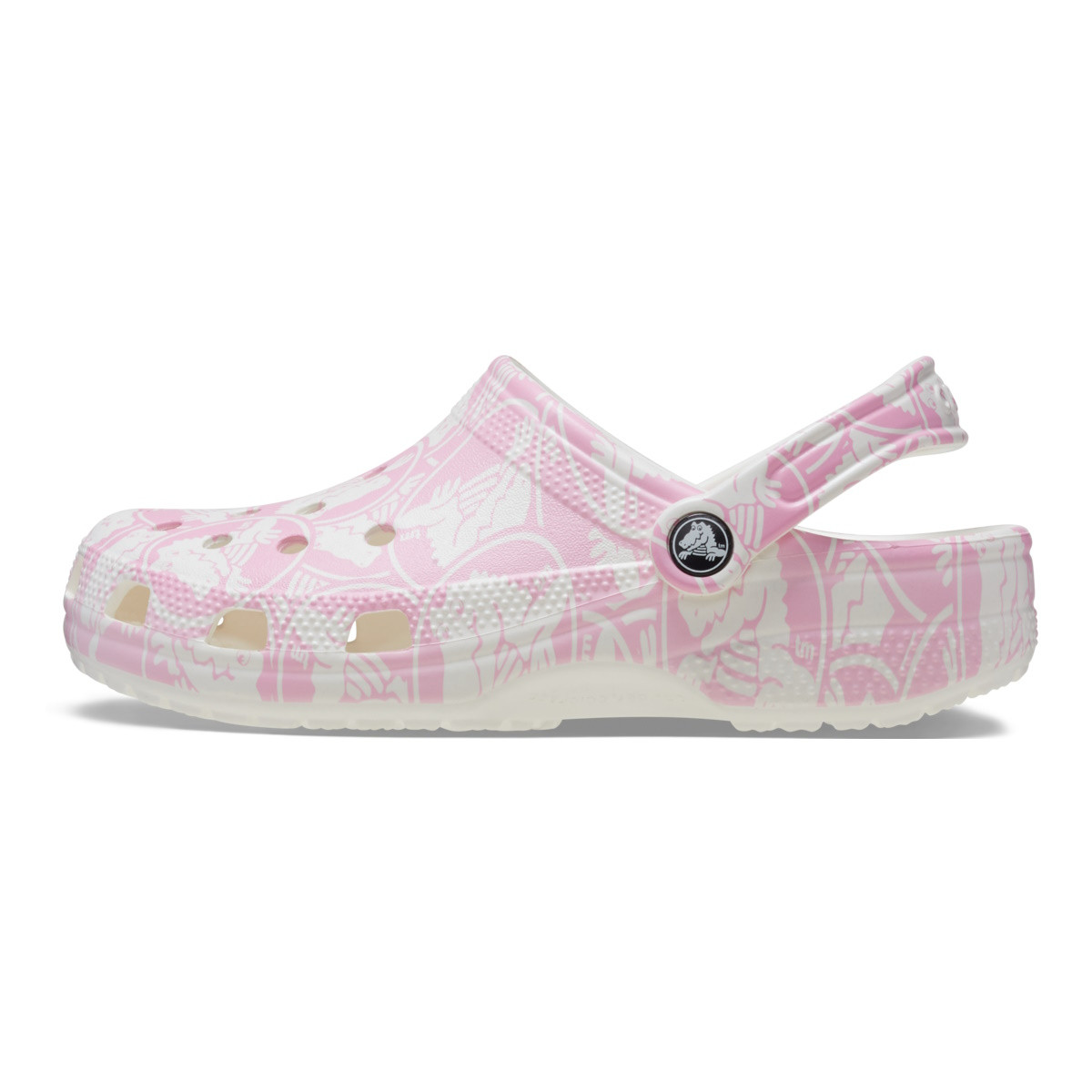 Saboti Crocs Classic Duke Print Clog Roz - Pink Tweed - 1 | YEO