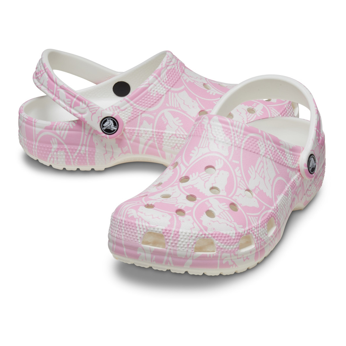Saboti Crocs Classic Duke Print Clog Roz - Pink Tweed - 3 | YEO