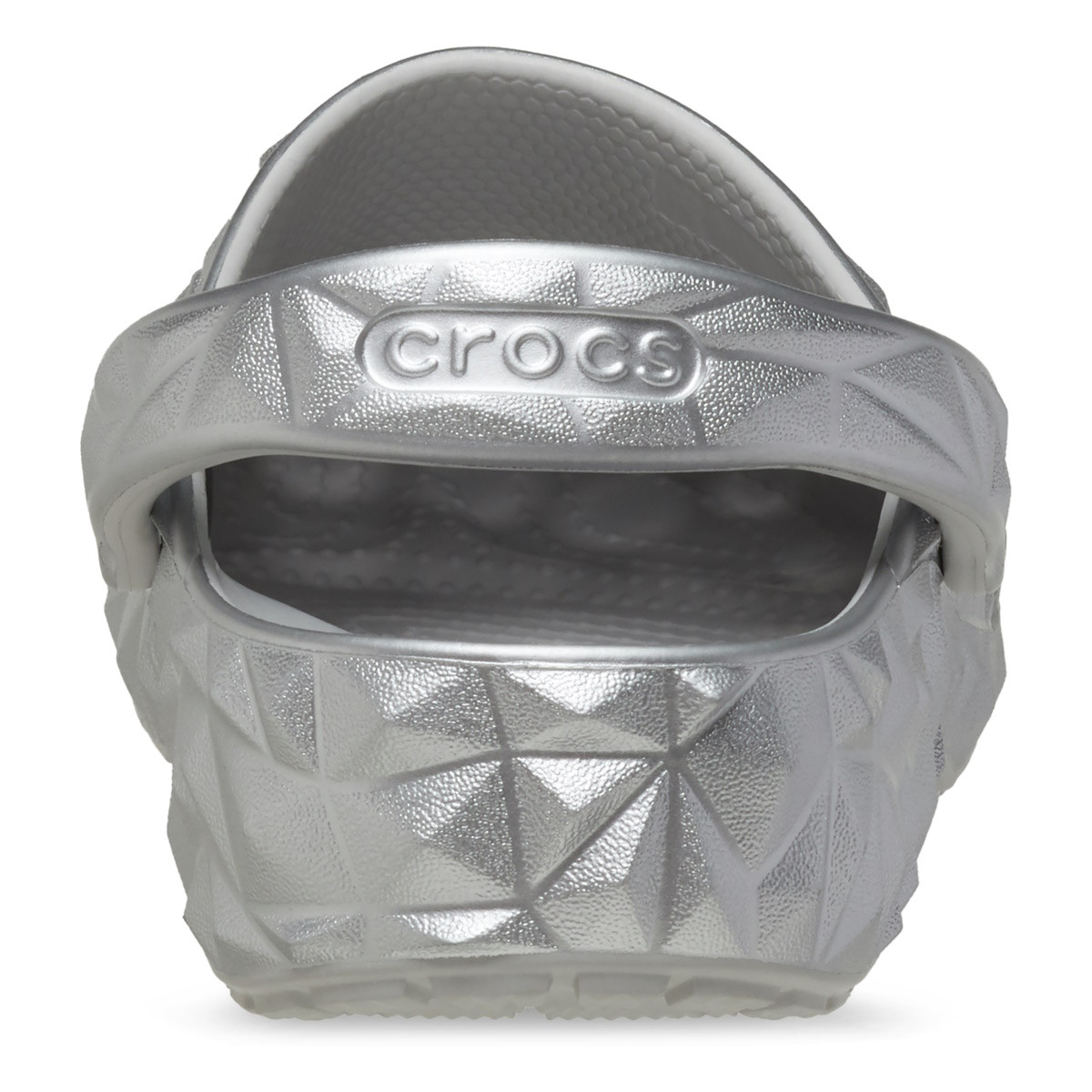 Saboti Crocs Classic Metallic Geometric Clog Argintiu - Silver - 5 | YEO