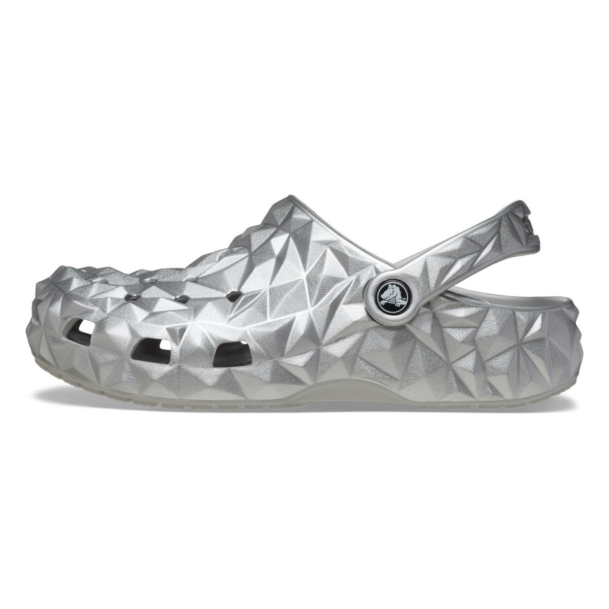 Saboti Crocs Classic Metallic Geometric Clog Argintiu - Silver - 1 | YEO