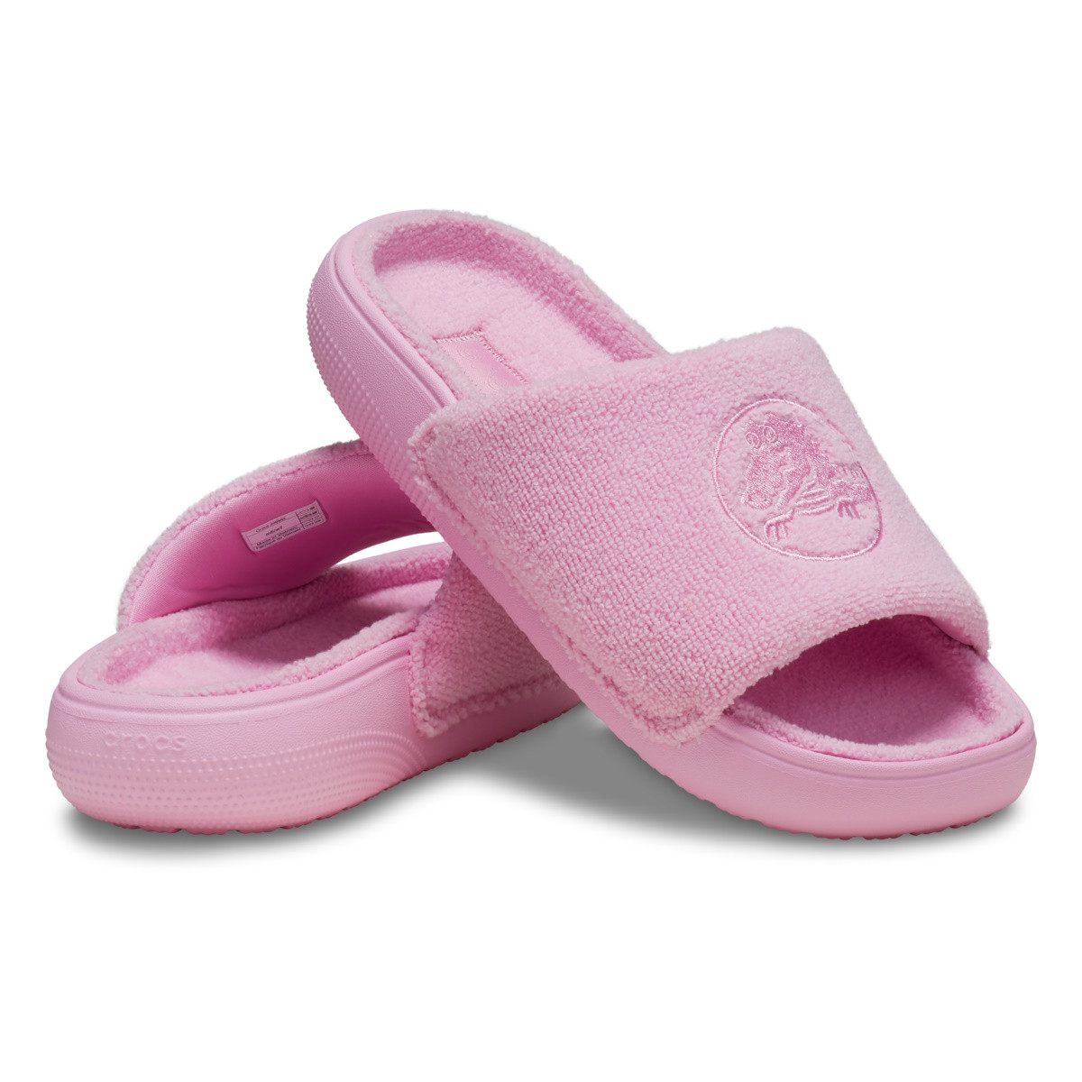 Papuci Crocs Classic Towel Slide Roz - Pink Tweed - 3 | YEO