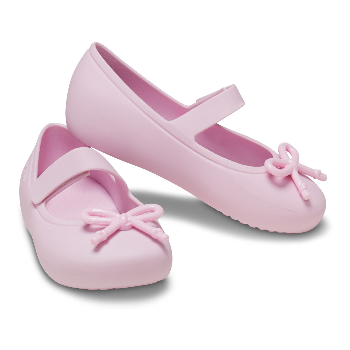 Balerini Crocs Toddler Brooklyn Bow Mary Jane Flat Roz - Ballerina Pink - 3 | YEO