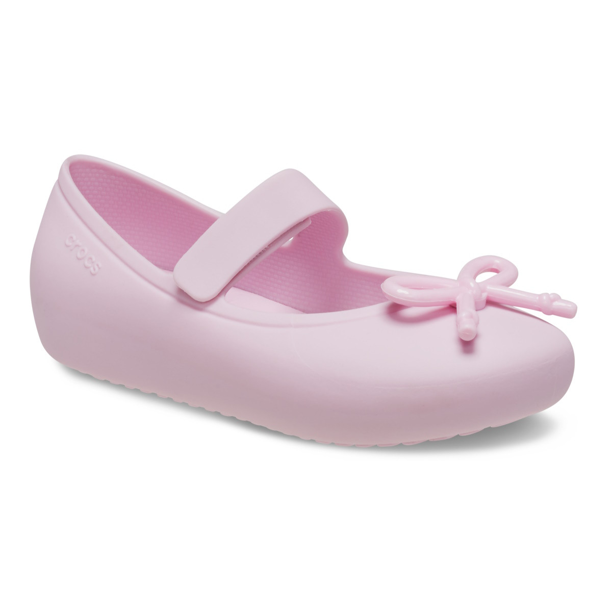 Balerini Crocs Toddler Brooklyn Bow Mary Jane Flat Roz - Ballerina Pink - 1 | YEO