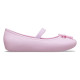Balerini Crocs Brooklyn Bow Flat Kids Culoare Roz - Ballerina Pink