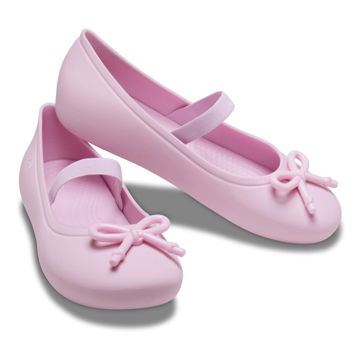 Balerini Crocs Brooklyn Bow Flat Kids Roz - Ballerina Pink - 3 | YEO