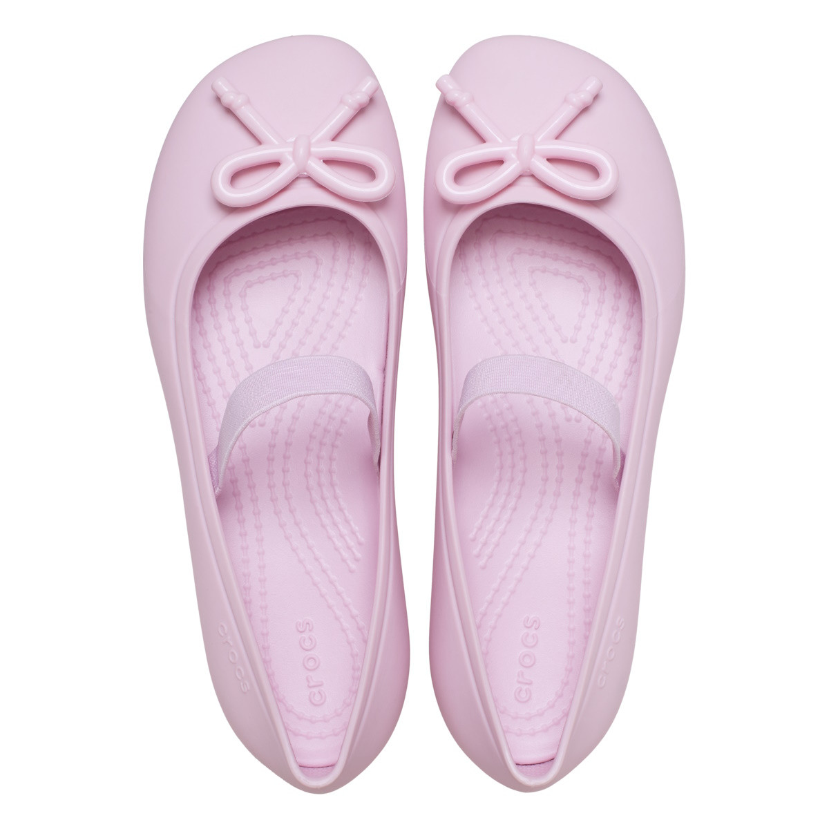 Balerini Crocs Brooklyn Bow Flat Kids Roz - Ballerina Pink - 4 | YEO