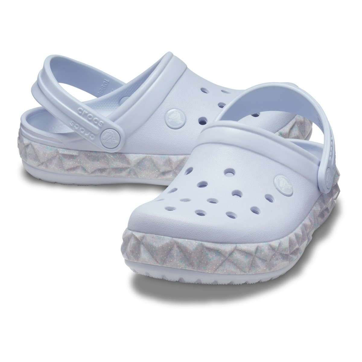 Saboti Crocs Crocband Geometric Glitter Band Clog Kids Mov - Dreamscape - 3 | YEO