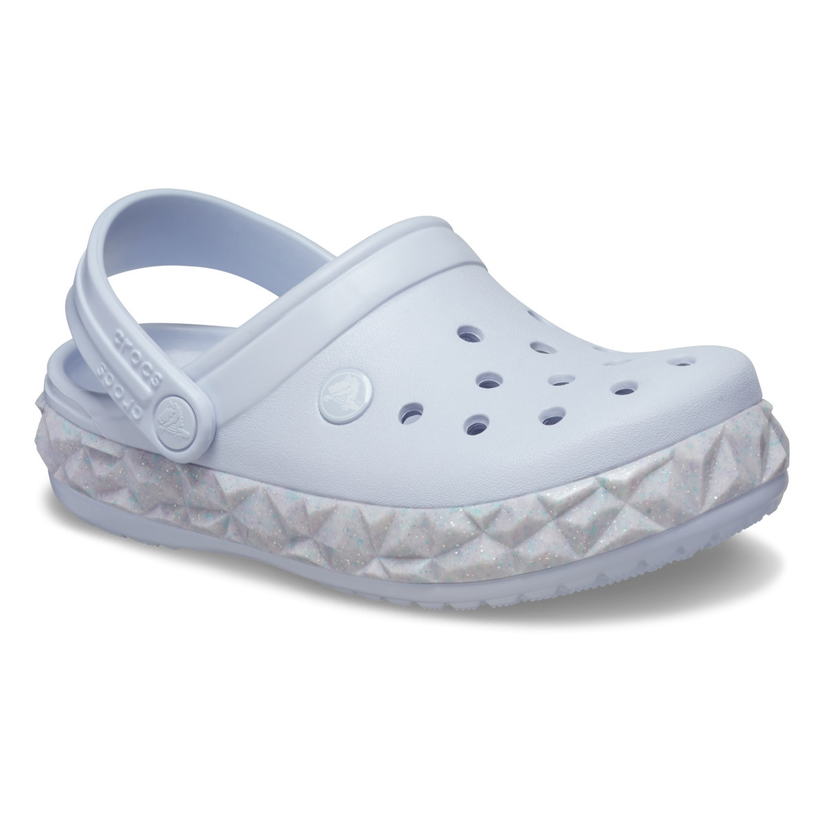 Saboti Crocs Crocband Geometric Glitter Band Clog Kids Mov - Dreamscape - 1 | YEO