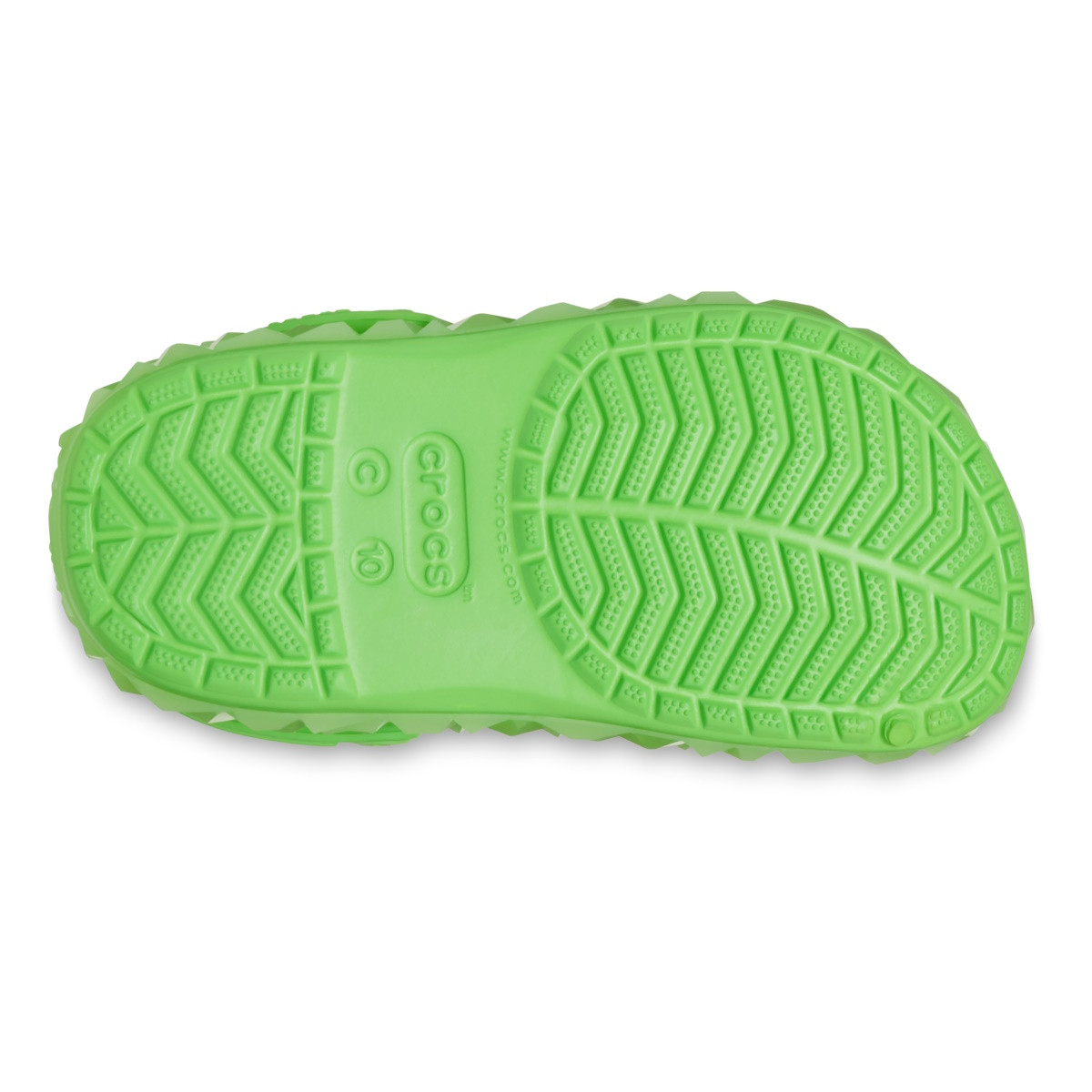 Saboti Crocs Toddler Crocband Geometric Glow in the Dark Band Clog Verde - Green Slime
