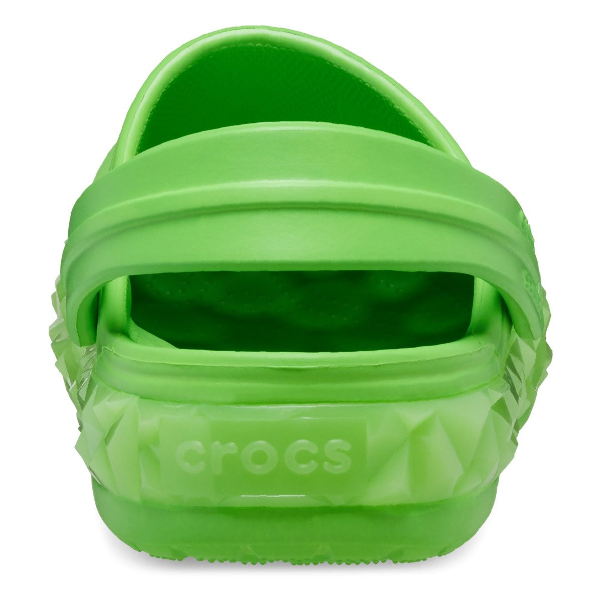 Saboti Crocs Crocband Geometric Glow In the Dark Band Clog Kids Verde - Green Slime