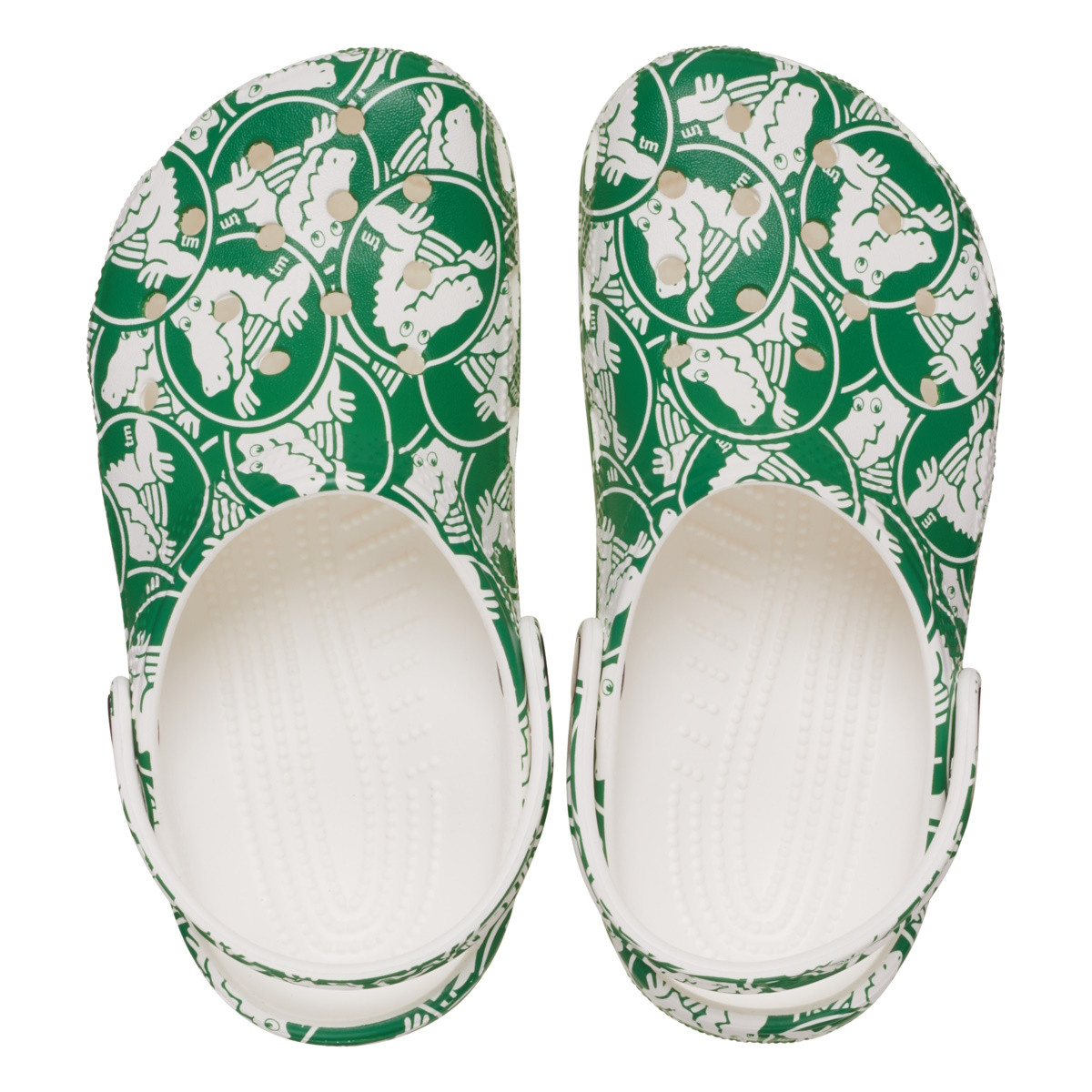 Saboti Crocs Classic Toddler Duke Print Clog Verde - Ivy Green - 4 | YEO