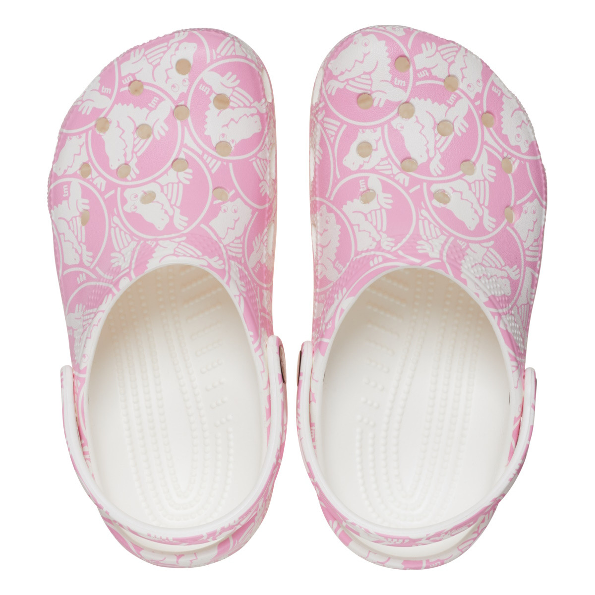 Saboti Crocs Classic Toddler Duke Print Clog Roz - Pink Tweed - 4 | YEO