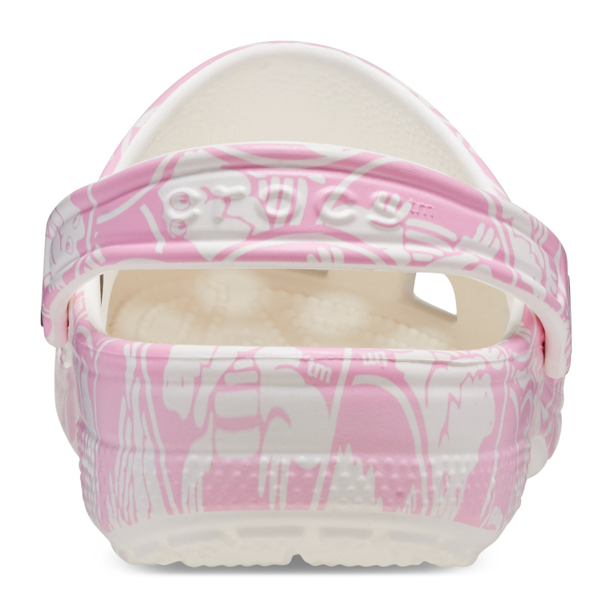 Saboti Crocs Classic Toddler Duke Print Clog Roz - Pink Tweed - 5 | YEO