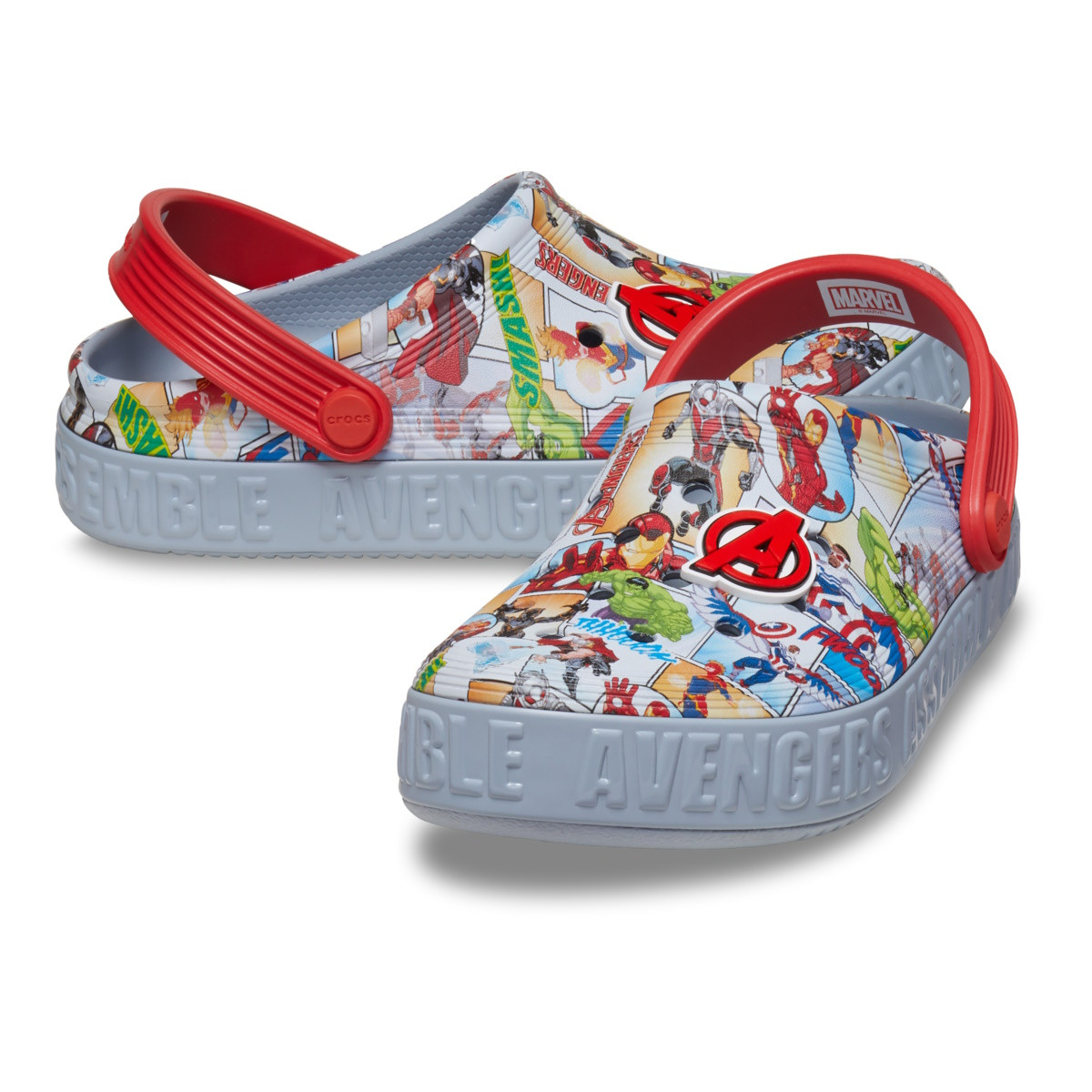 Saboti Crocs Avengers Off Court Clog Kids Gri - Blue Grey - 3 | YEO
