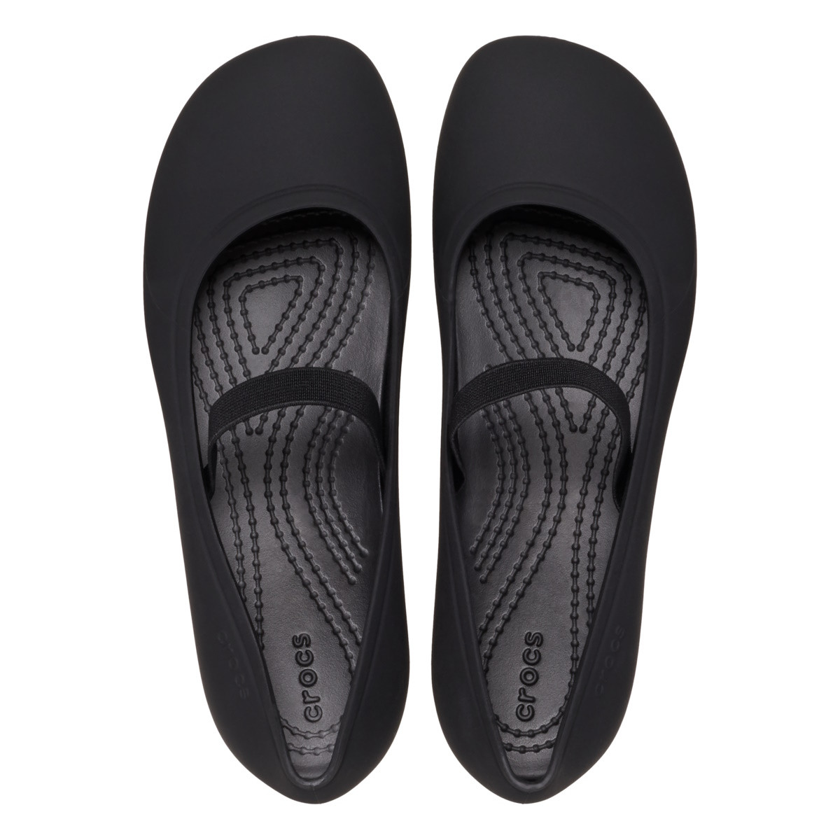 Balerini Crocs Brooklyn Flat Kids Negru - Black - 4 | YEO
