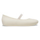 Balerini Crocs Brooklyn Flat Kids Culoare Bej - Stucco