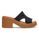 Papuci Crocs Brooklyn Woven Slide Heel Culoare Negru - Black