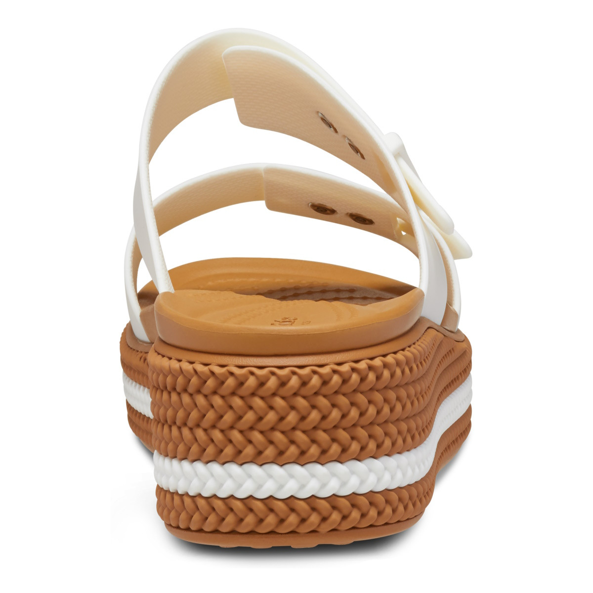 Papuci Crocs Brooklyn Woven Buckle Alb - Chalk - 5 | YEO