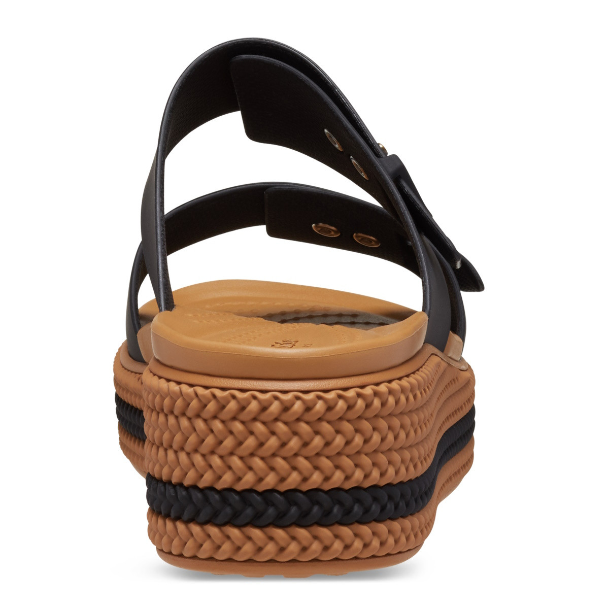 Papuci Crocs Brooklyn Woven Buckle Negru - Black - 5 | YEO
