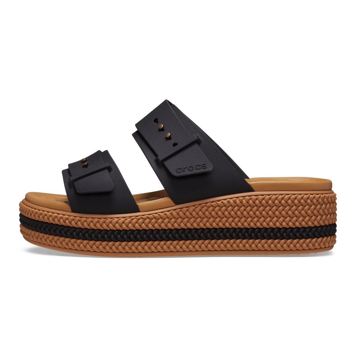 Papuci Crocs Brooklyn Woven Buckle Negru - Black - 2 | YEO