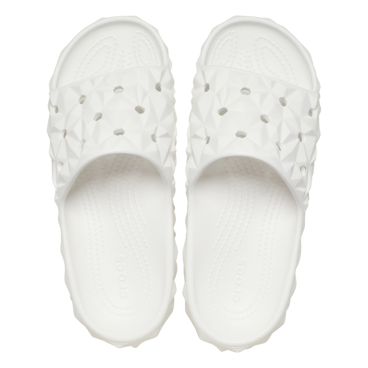 Papuci Crocs Classic Geometric Slide v2 Alb - White - 4 | YEO