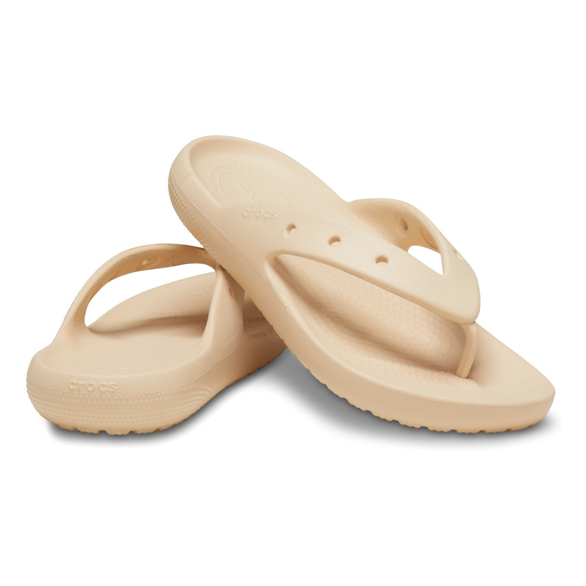 Slapi Crocs Classic Flip V2 Bej - Shitake - 3 | YEO