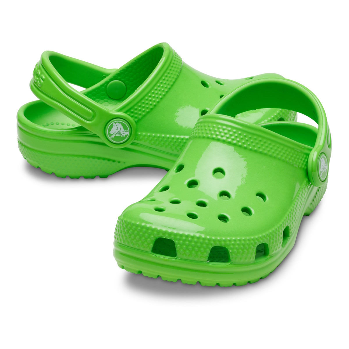 Saboti Crocs Classic Toddler Neon Highlighter Clog Verde - Green Slime - 3 | YEO