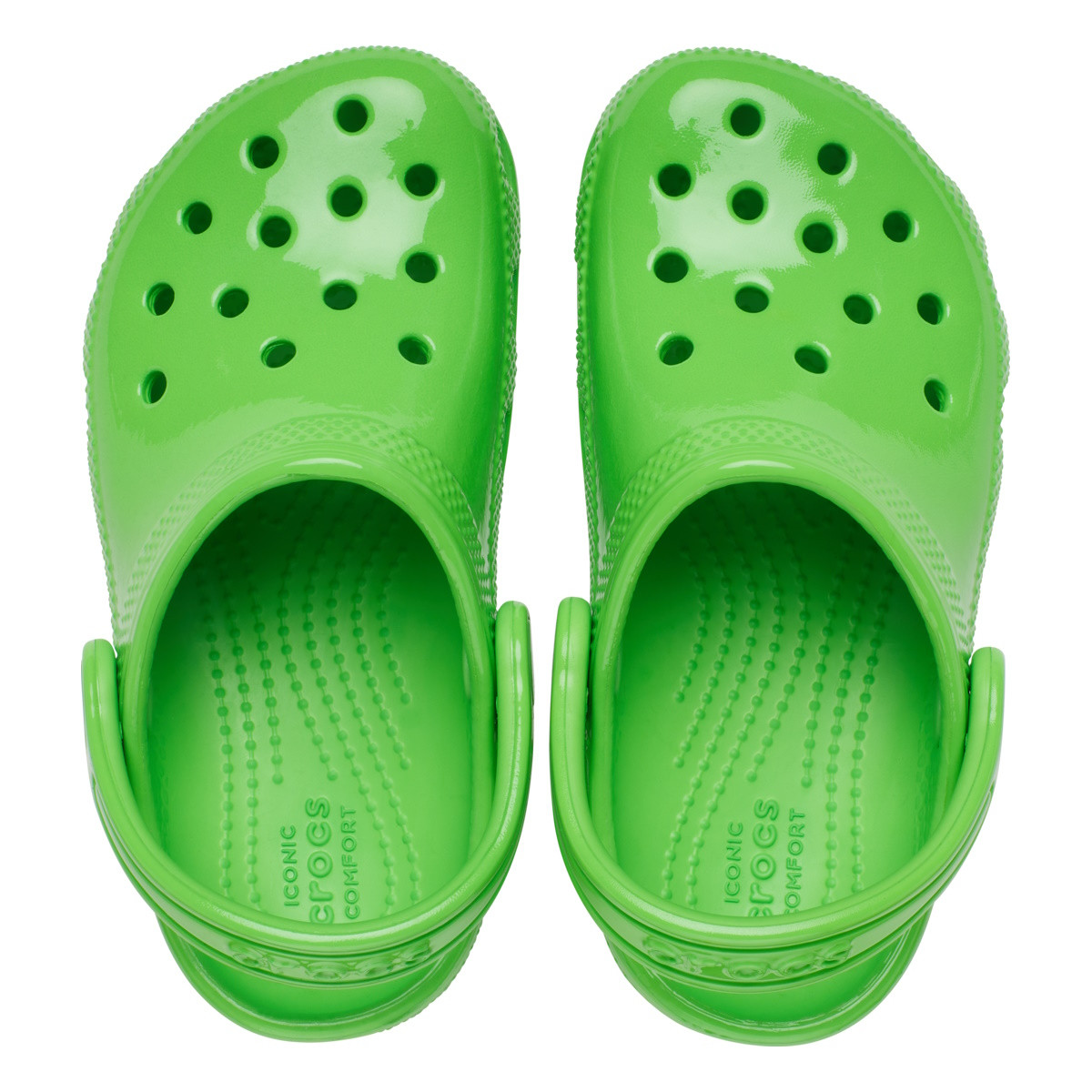 Saboti Crocs Classic Toddler Neon Highlighter Clog Verde - Green Slime - 4 | YEO