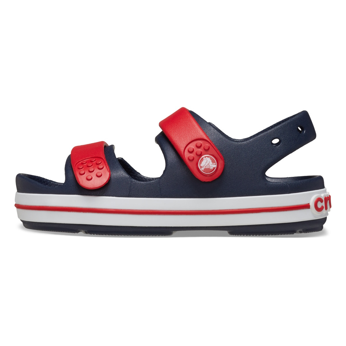Sandale Crocs Toddler Crocband Cruiser Sandal Albastru - Navy/Varsity Red - 1 | YEO