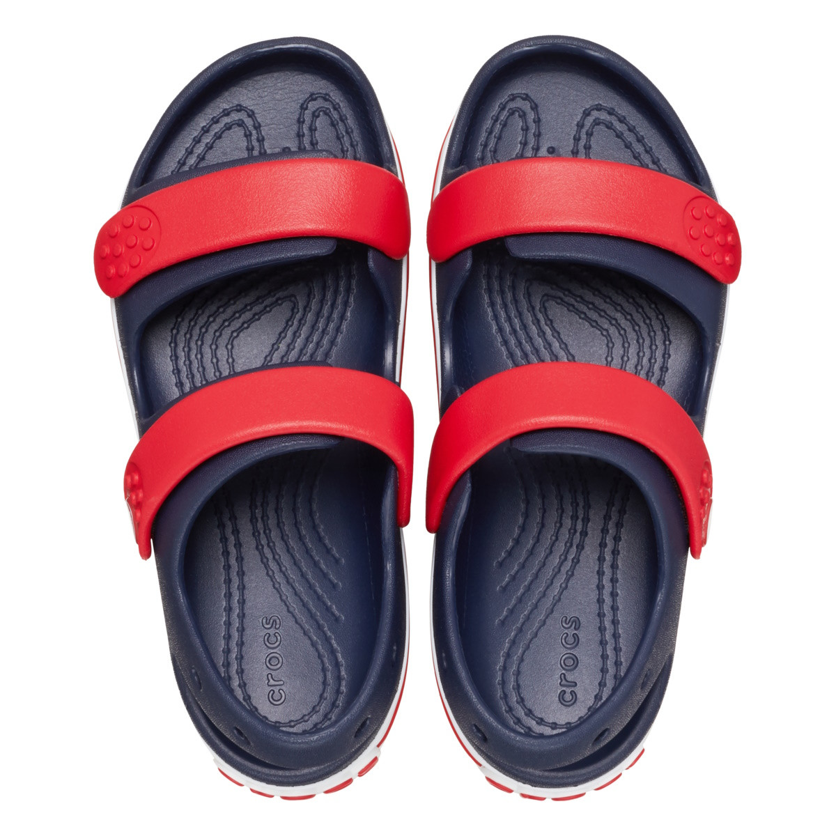 Sandale Crocs Toddler Crocband Cruiser Sandal Albastru - Navy/Varsity Red - 4 | YEO