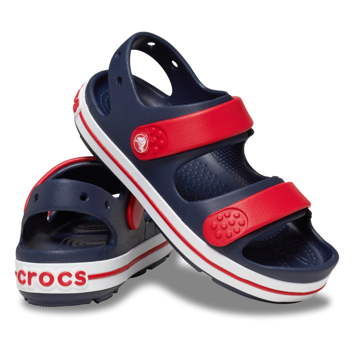Sandale Crocs Toddler Crocband Cruiser Sandal Albastru - Navy/Varsity Red - 3 | YEO