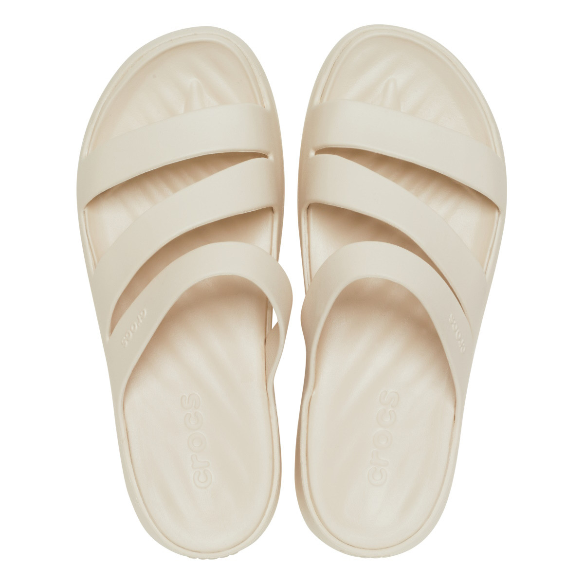Papuci Crocs Getaway Strappy Bej - Stucco - 4 | YEO