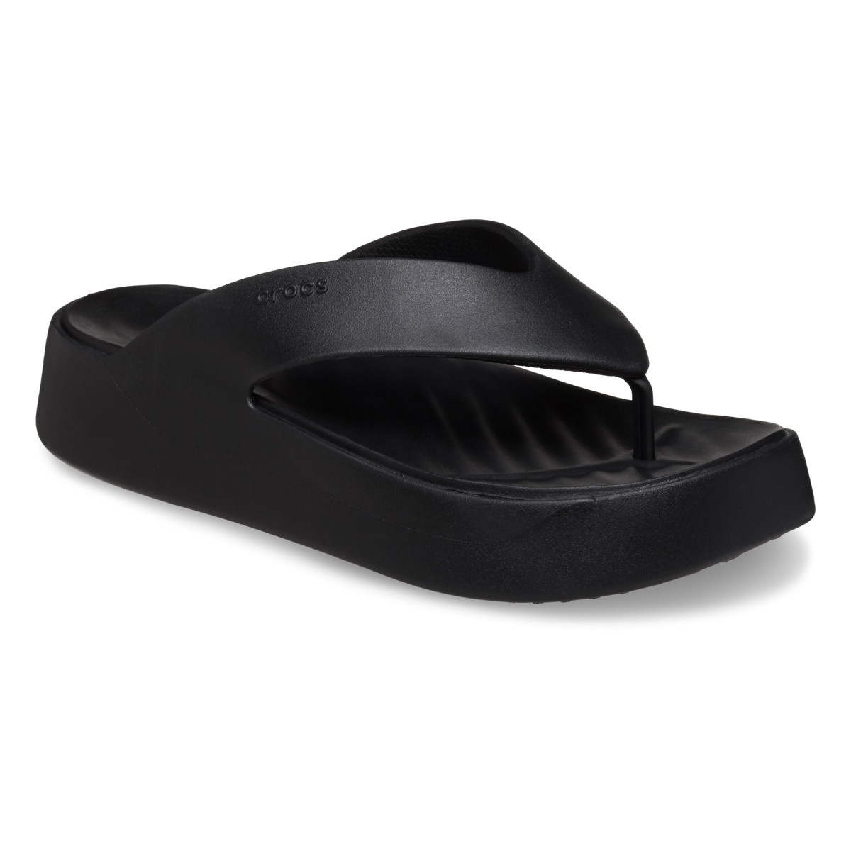 Slapi Crocs Getaway Platform Flip Negru - Black - 5 | YEO