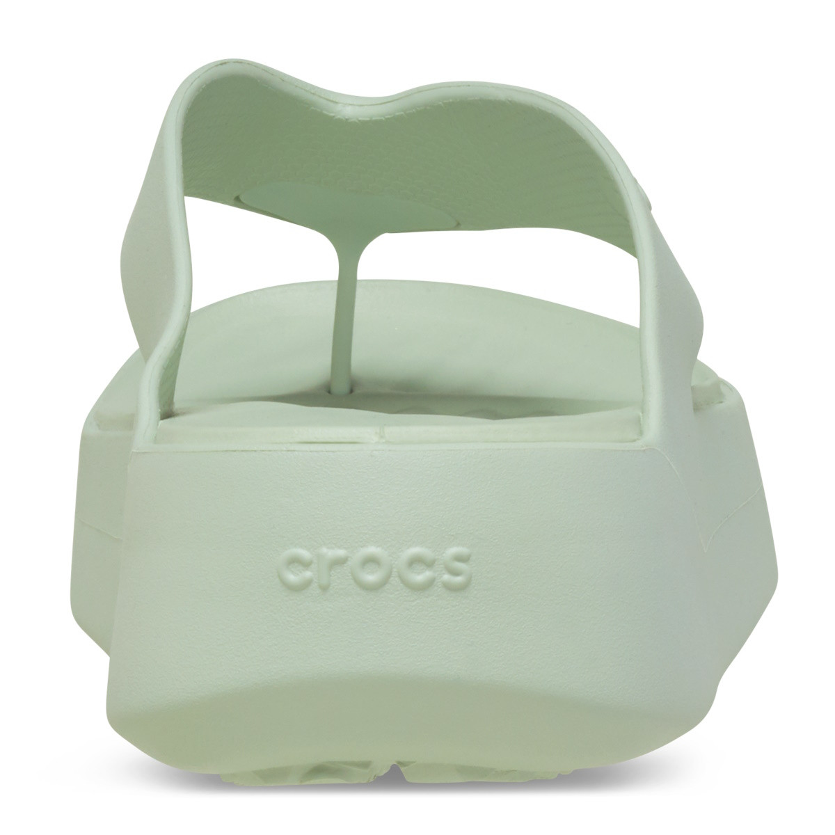 Slapi Crocs Getaway Platform Flip Verde - Plaster - 5 | YEO