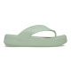 Slapi Crocs Getaway Platform Flip Culoare Verde - Plaster