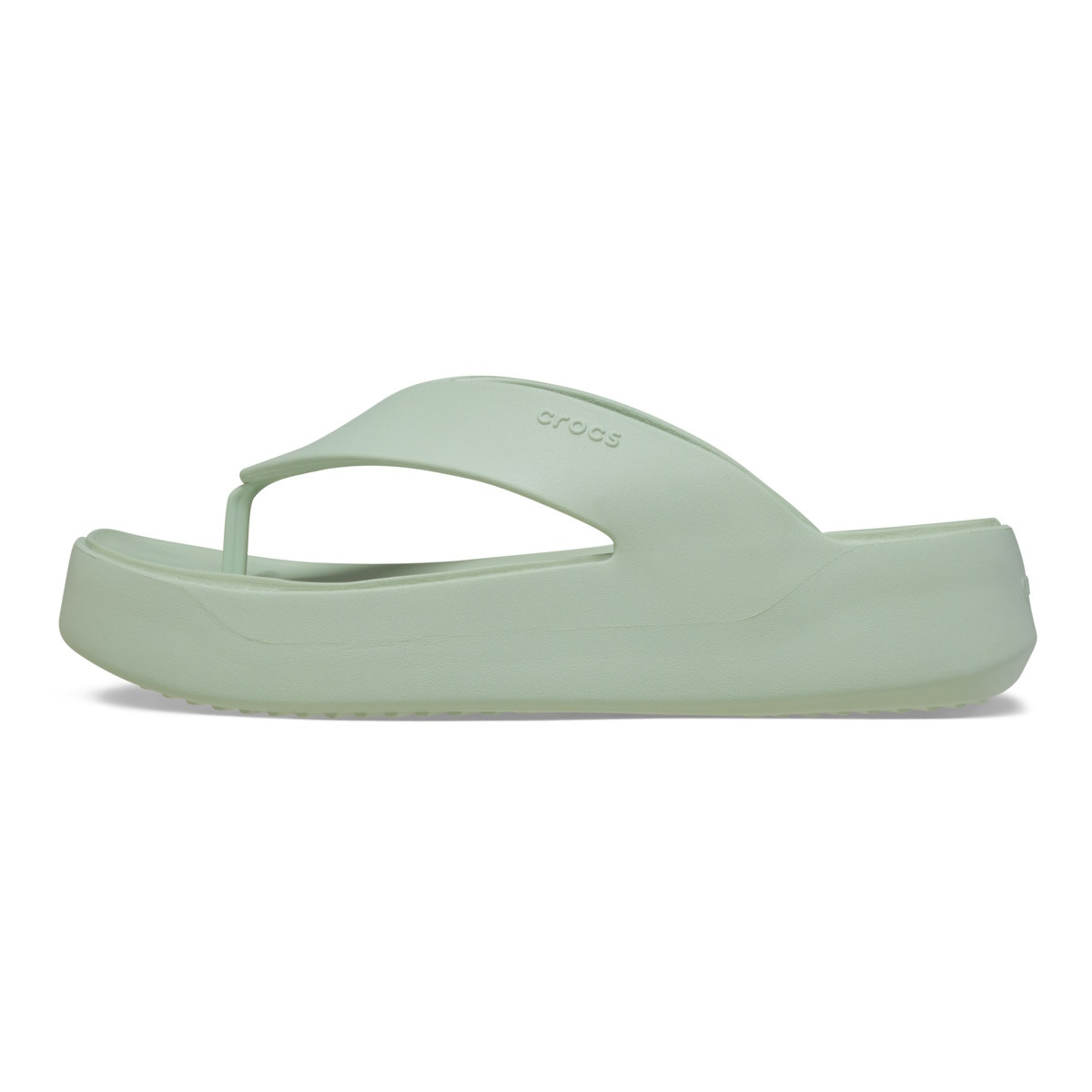 Slapi Crocs Getaway Platform Flip Verde - Plaster - 2 | YEO