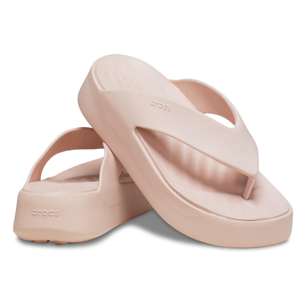 Slapi Crocs Getaway Platform Flip Roz - Quartz - 4 | YEO