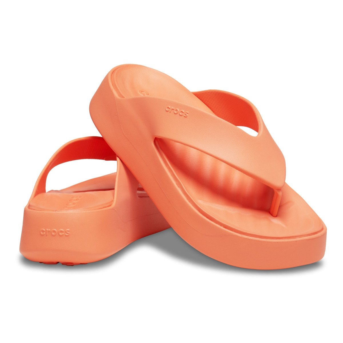 Slapi Crocs Getaway Platform Flip Portocaliu - Sunkissed - 3 | YEO