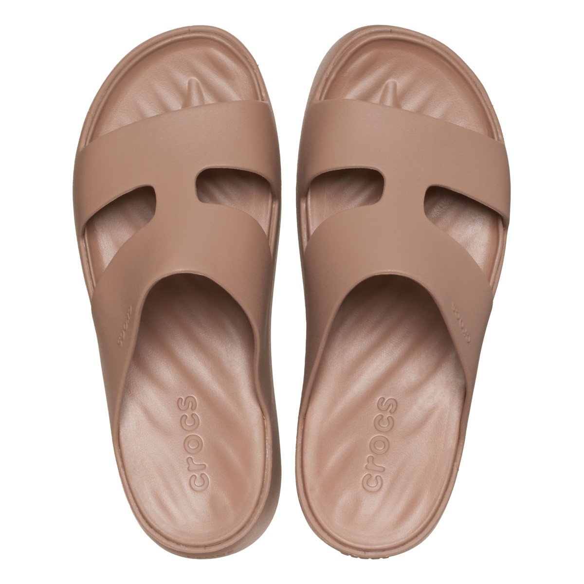 Papuci Crocs Getaway Platform H-Strap Maro - Latte - 4 | YEO