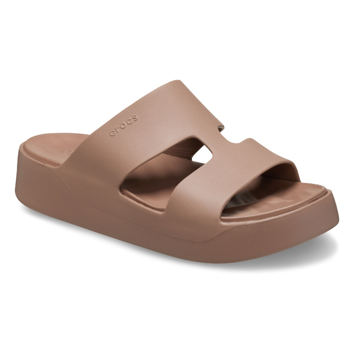 Papuci Crocs Getaway Platform H-Strap Maro - Latte - 1 | YEO