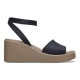 Sandale Crocs Brooklyn Ankle Strap Wedge Culoare Negru - Black/Mushroom