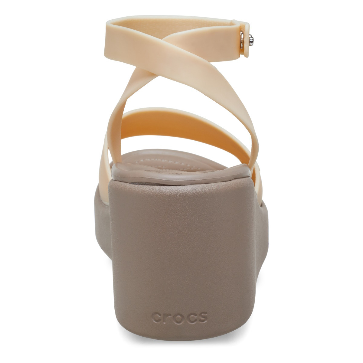 Sandale Crocs Brooklyn Ankle Strap Wedge Bej - Shitake - 5 | YEO