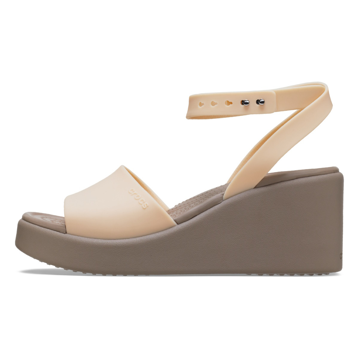Sandale Crocs Brooklyn Ankle Strap Wedge Bej - Shitake - 2 | YEO