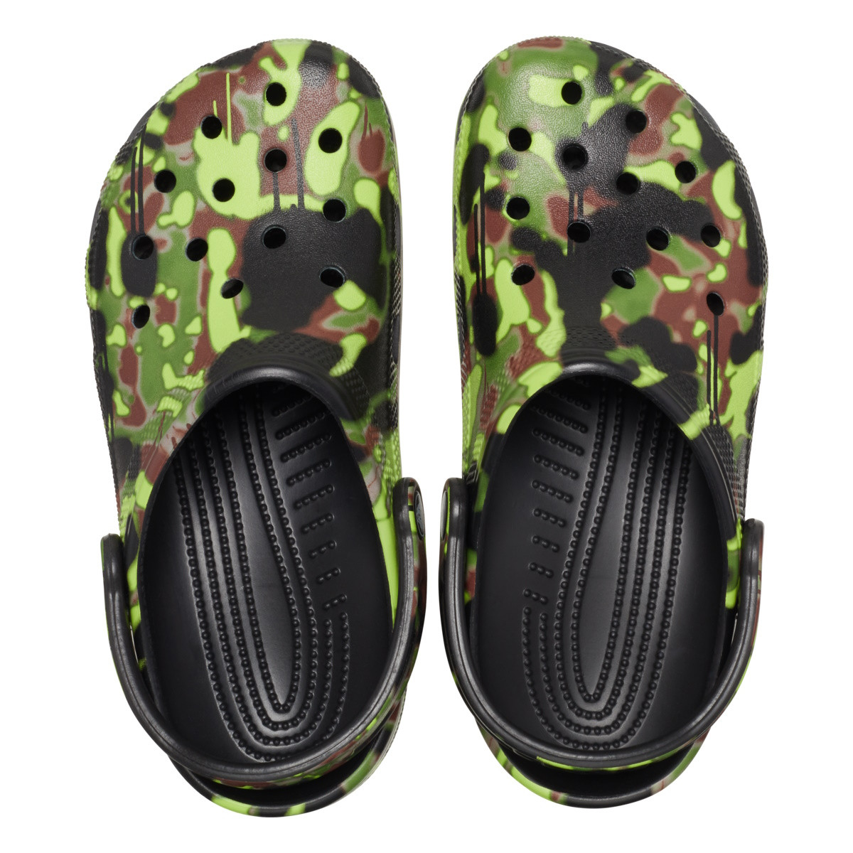 Saboti Crocs Classic Spray Camo Clog Negru - Black - 4 | YEO