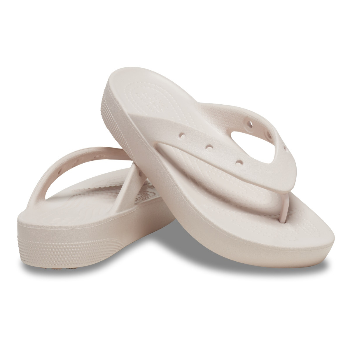 Slapi Crocs Classic Platform Flip Roz - Quartz - 3 | YEO