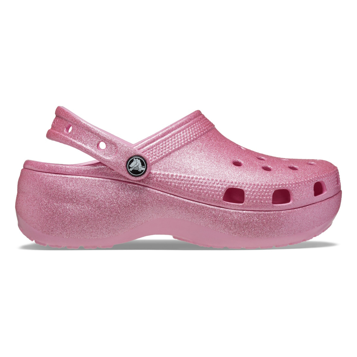 Saboți Crocs Women\'s Classic Platform Glitter Clog Roz - Pink Tweed