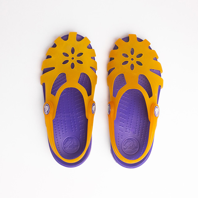 Sandale Crocs Crocs Chameleons Shirley Girls Mov - Oyster/Ultraviolet - 6 | YEO