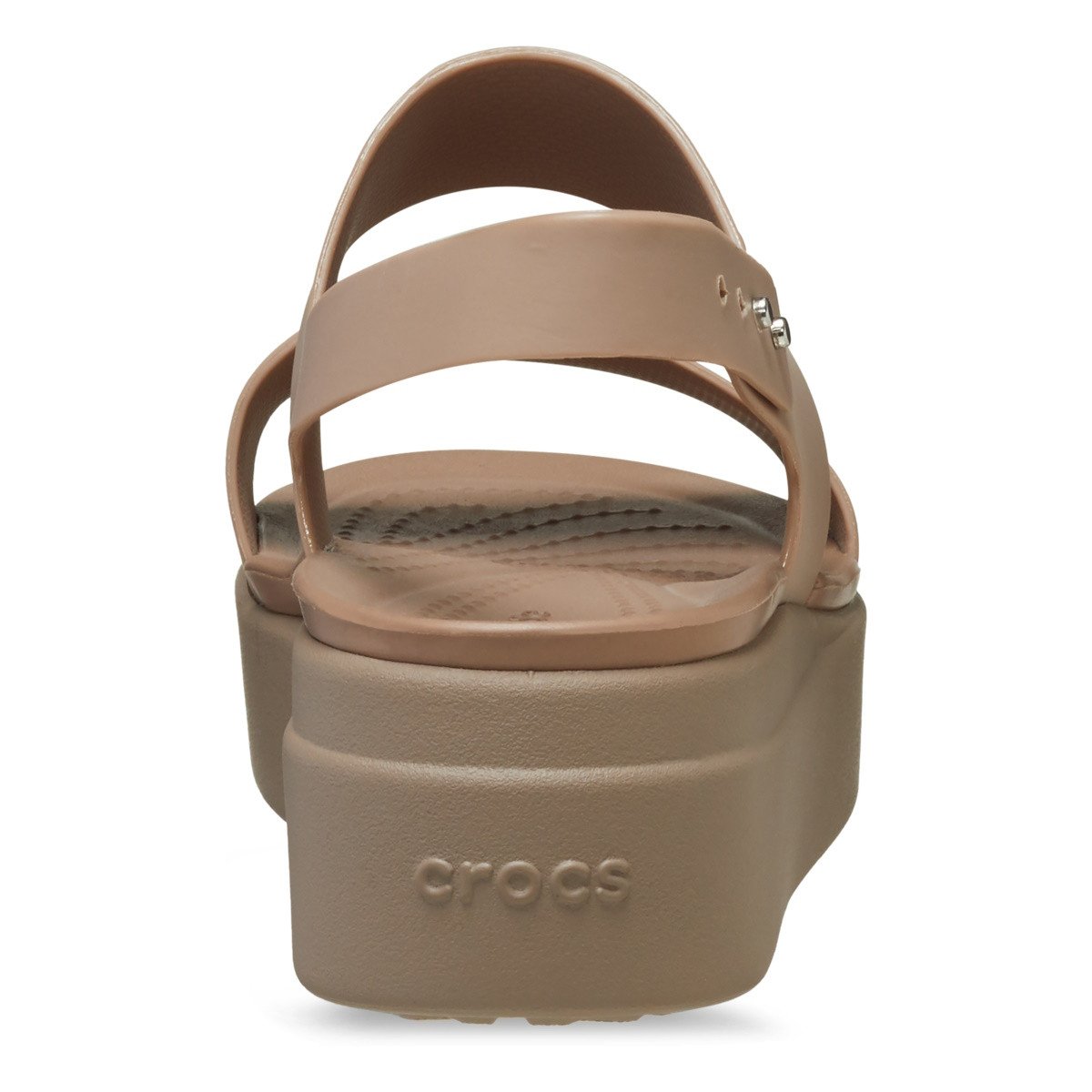 Sandale Crocs Brooklyn Low Wedge Maro - Latte/Mushroom - 5 | YEO