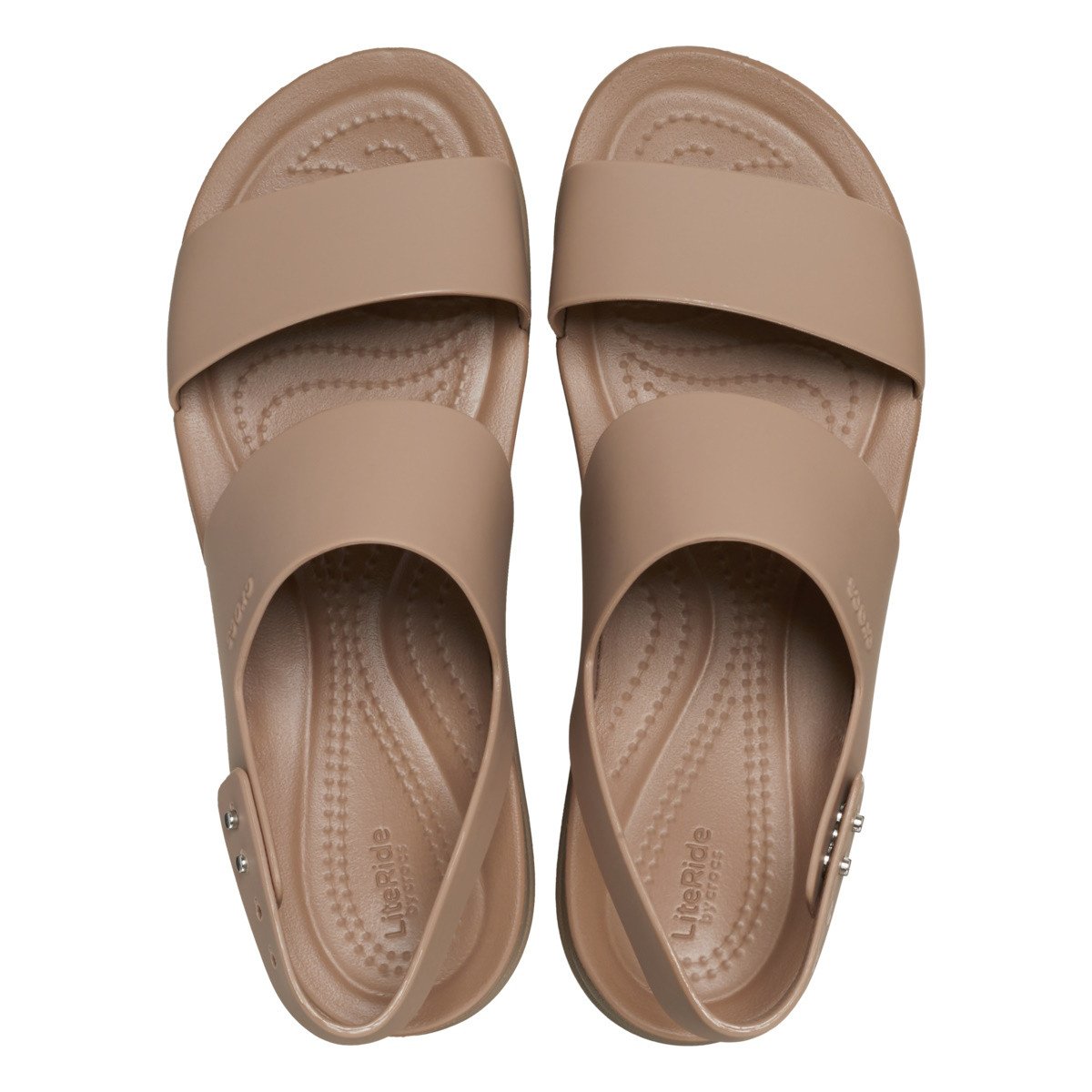 Sandale Crocs Brooklyn Low Wedge Maro - Latte/Mushroom - 4 | YEO