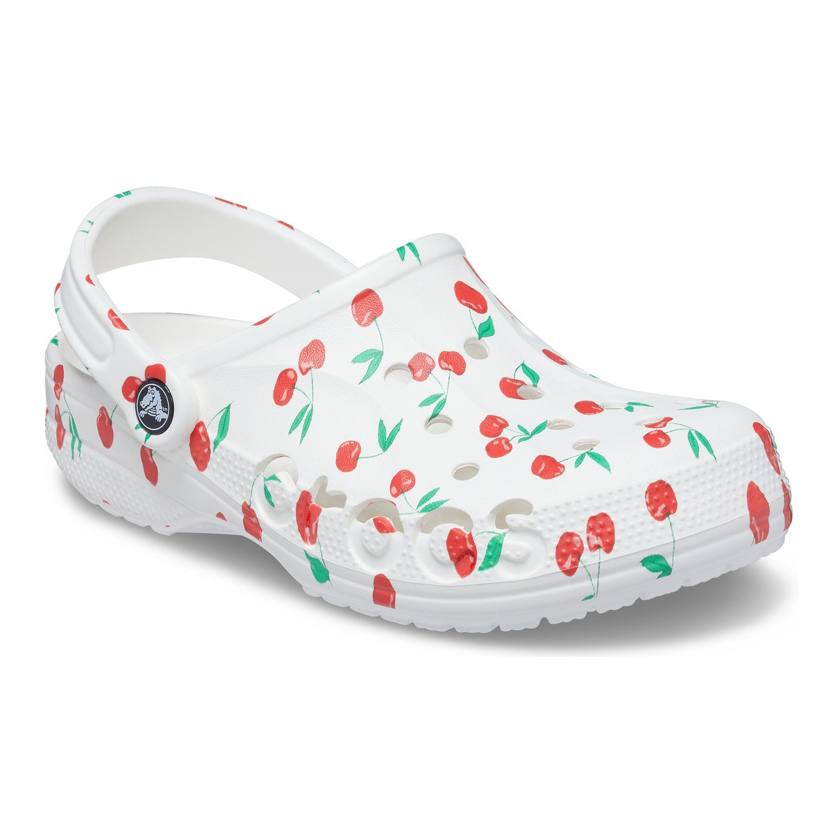 Saboti Crocs Baya Seasonal Printed Clog Alb - White/Cherry - 1 | YEO